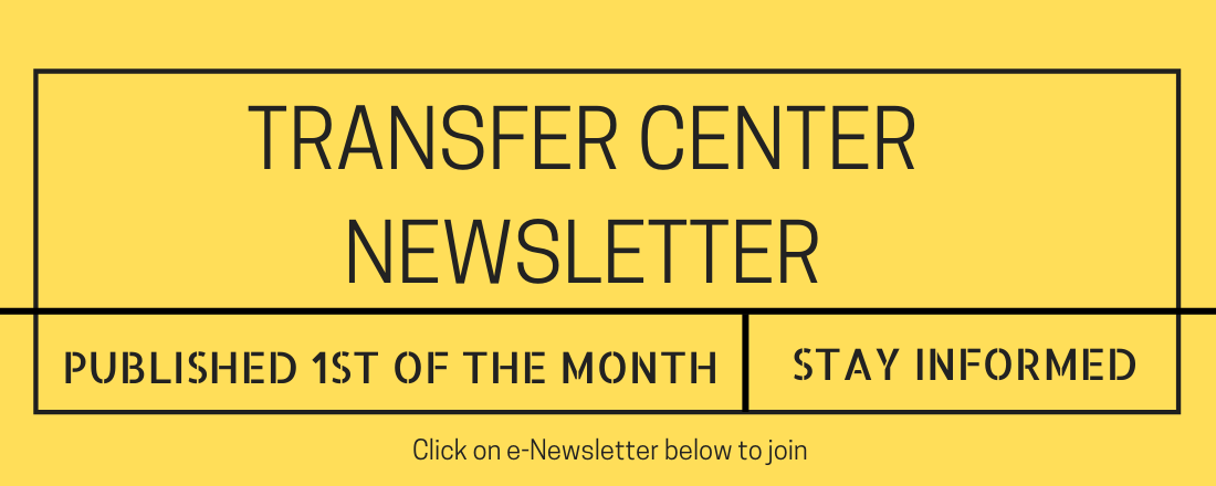 Transfer Center Newsletter published 1st of the month stay informed click on e-newsletter below to join